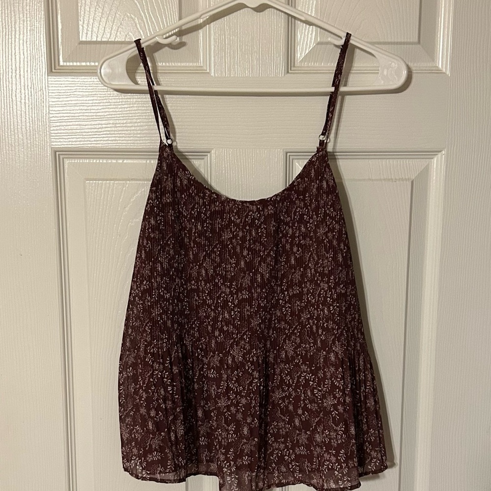 Abercrombie &‎ Fitch Brown and White Sleeveless Camisole